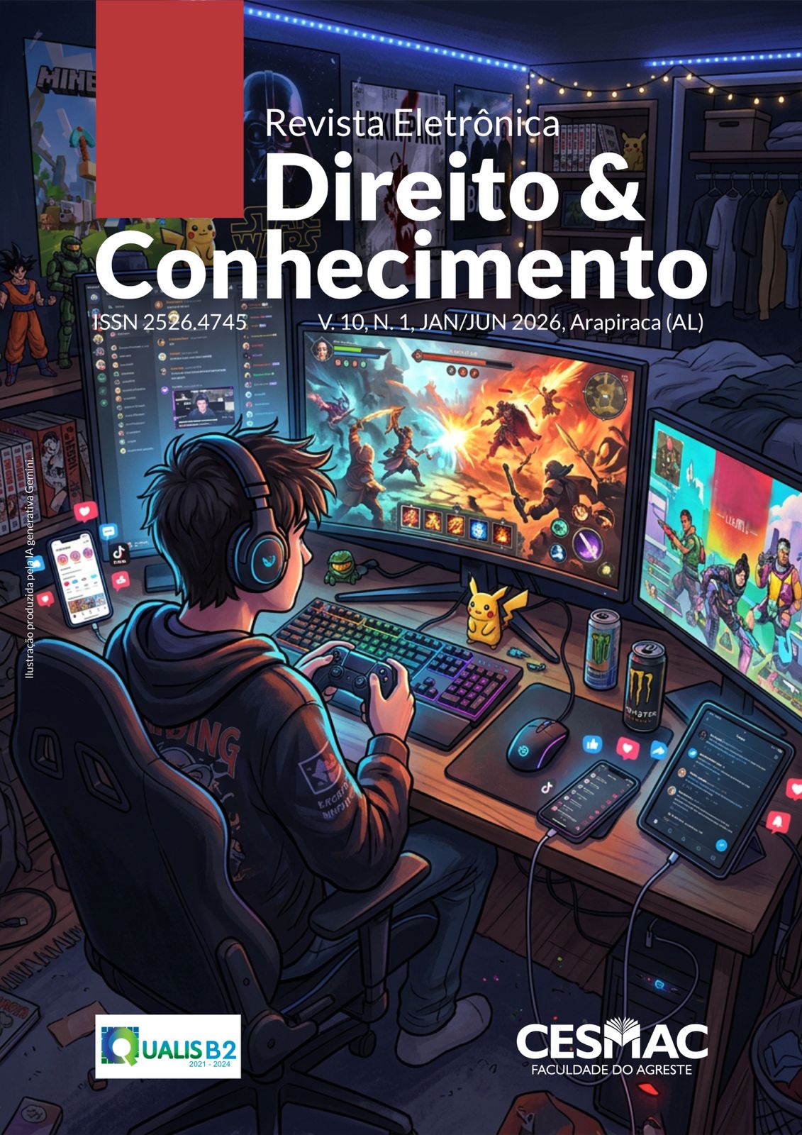 					Visualizar v. 10 n. 1 (2026): Revista Eletrônica Direito & Conhecimento (REDEC). Ano 10, v.10, n.1, jan./jun. 2026, Arapiraca/AL
				